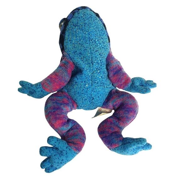 VTG Ty Beanie Baby Dart Frog Plush 8" Toy 2000 Retired Blue Purple Nov 22 DOB - Picture 7 of 8